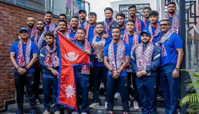 एसियाडमा भाग लिने नेपाली क्रिकेट टोलीको बिदाइ Image